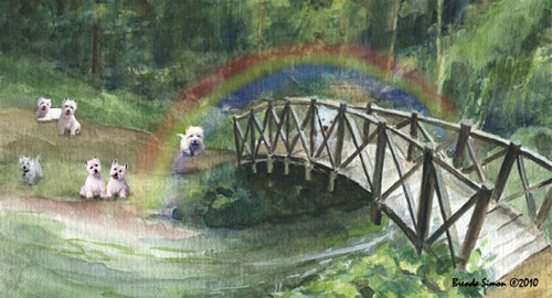 Rainbow Bridge - Painting by Brenda Simon copyright 2010